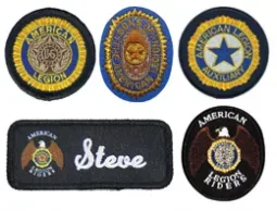 American Legion, Sons of the American Legion, Auxiliary, and Riders affiliation patches