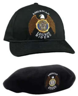 American Legion Riders baseball cap and beret