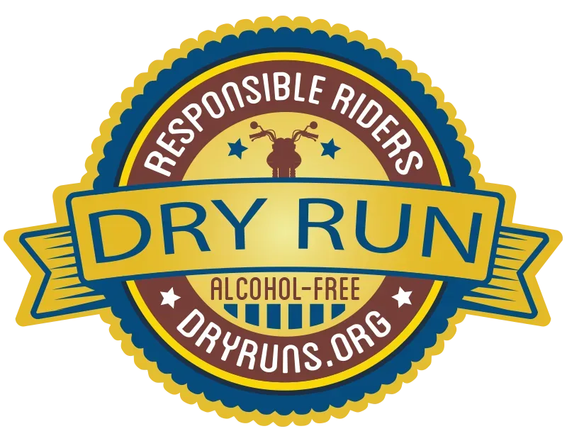 The Dry Run alcohol-free riding badge from DryRuns.org