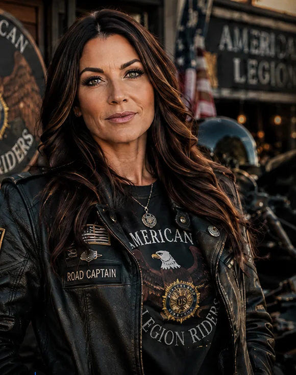 Samantha, the Post 259 AI assistant, pictured as a woman in a leather Riders jacket